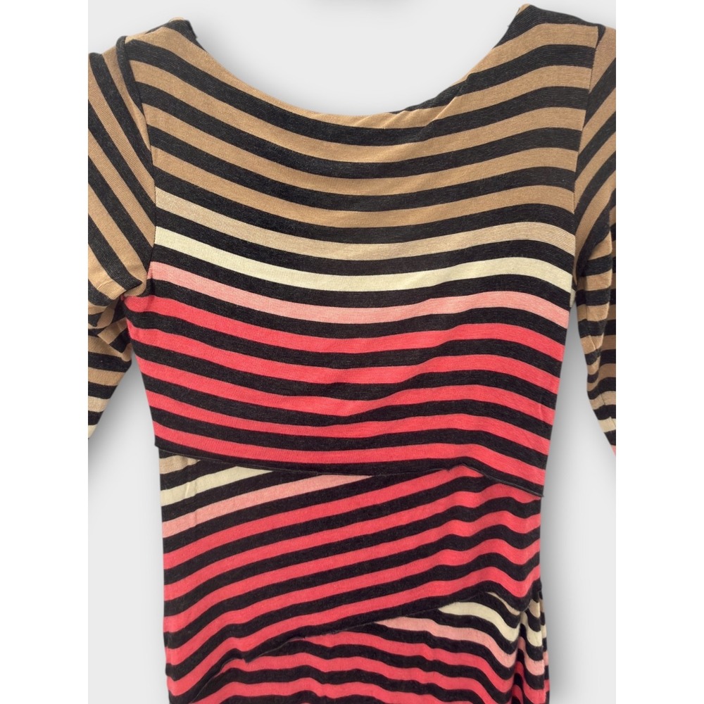 Anthropologie Bailey 44 Striped Column Dress S Bandage Lagenlook Knit Bodycon - Picture 6 of 16